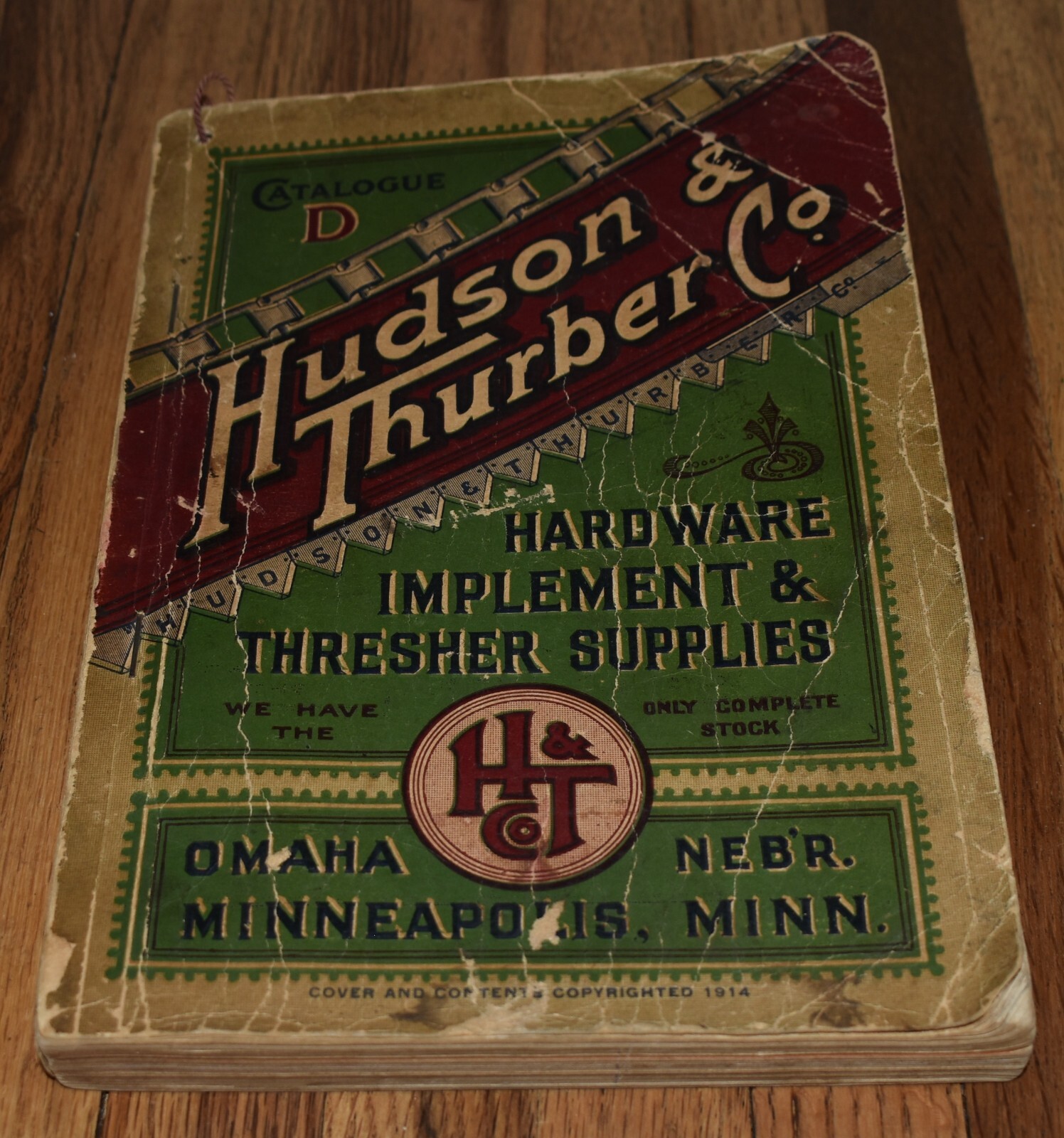 Antique HUDSON & THURBER Co Thresher Farm Omaha Minneapolis Hardware Catalog