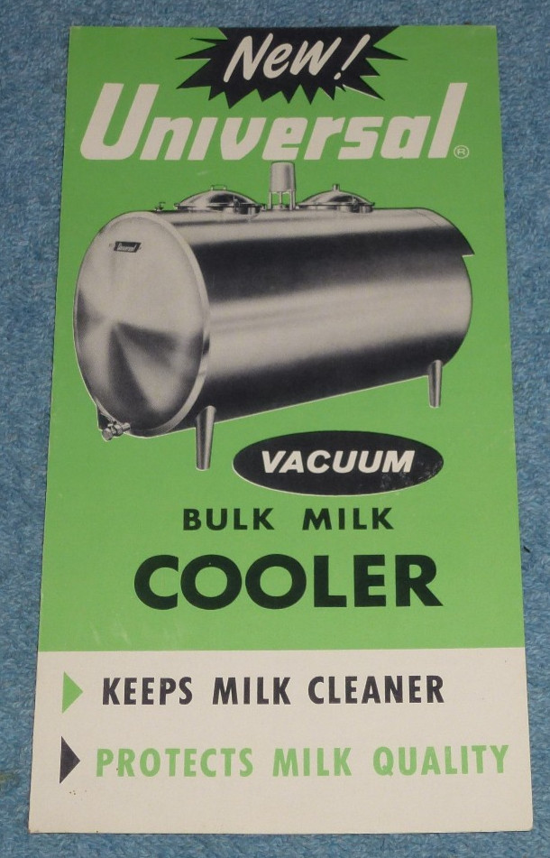 Vtg 1962 Universal Vacuum Bulk Milk Cooler Farm Equipment Advertising Brochure