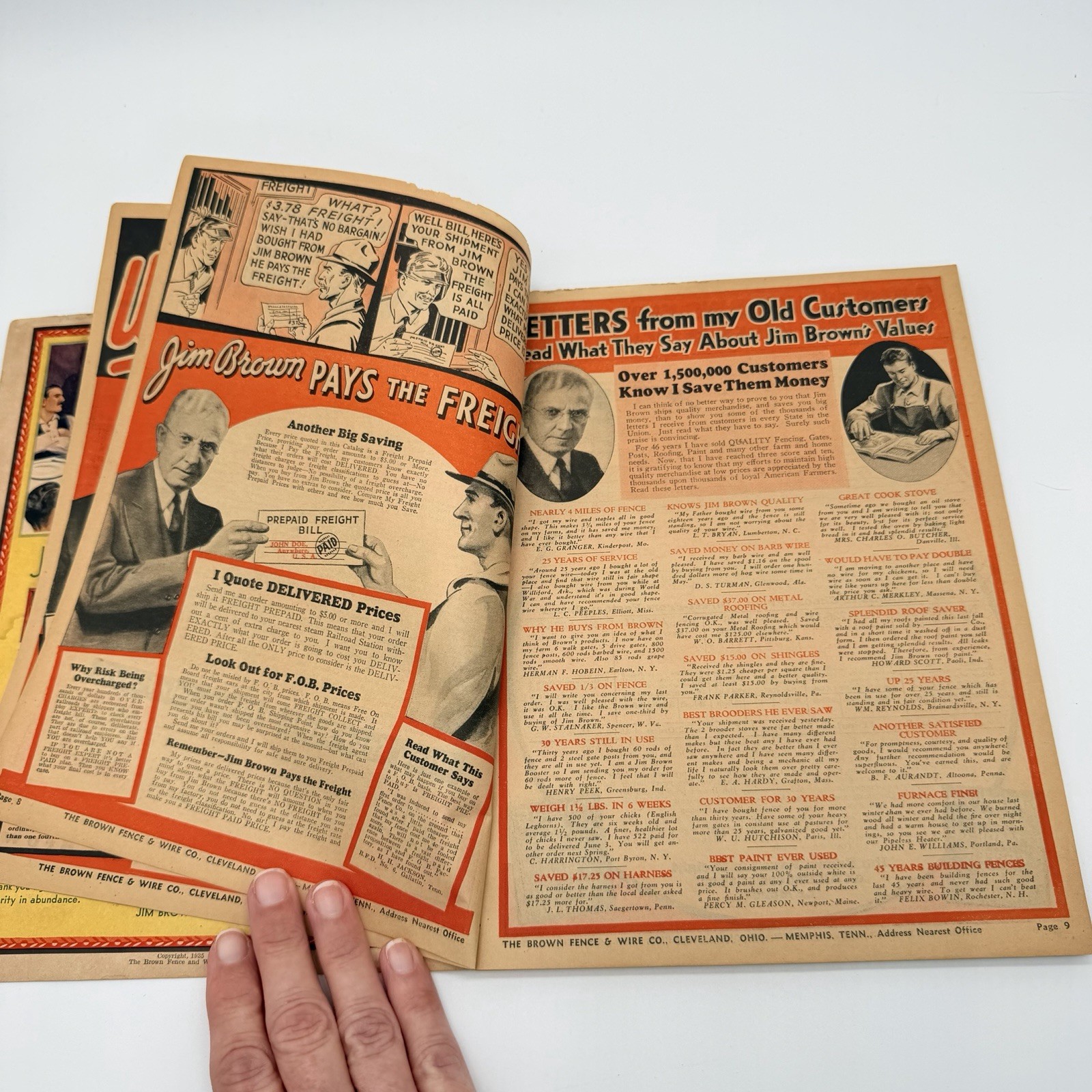 JIM BROWN&rsquo;S 1935 BARGAIN BOOK – THE BROWN FENCE & WIRE CO.- Catalog