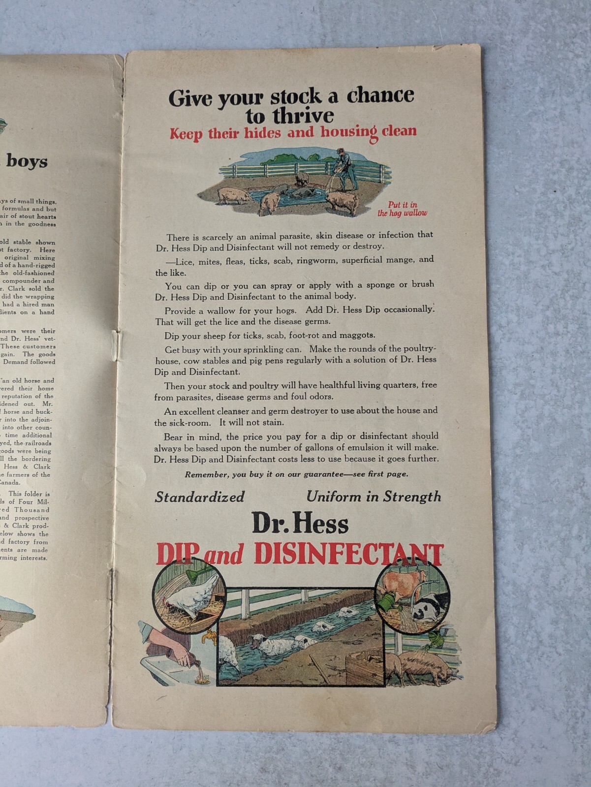 Dr. Hess & Clark Merchandiser Agricultural Ad Booklet Ashland Ohio