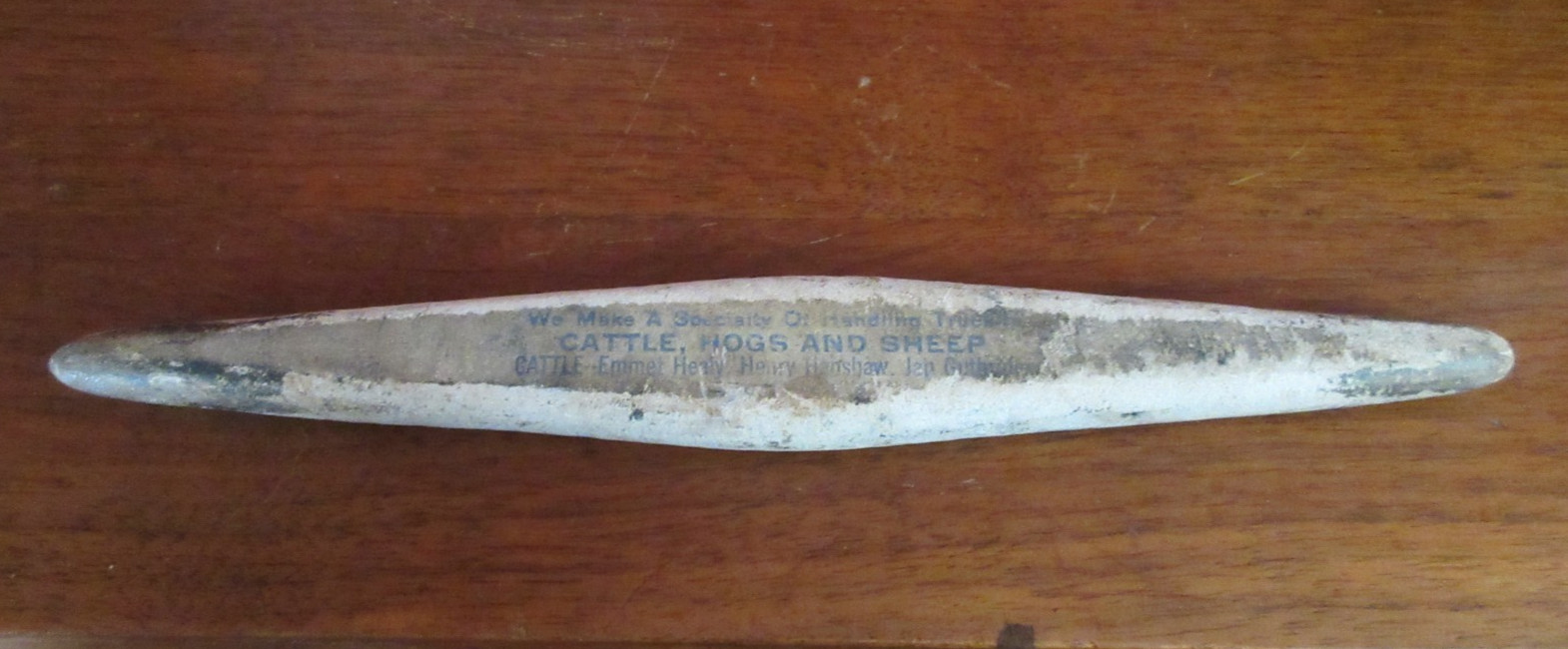 Antique Advertising WHET STONE HEALY & CO EST 1889 German-Made CATTLE HOGS SHEEP