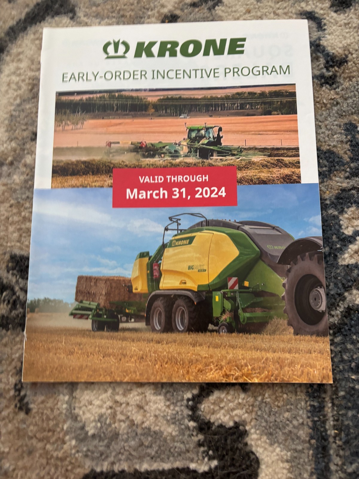 Krone Early Order Incentive Program Brochure FCCA25
