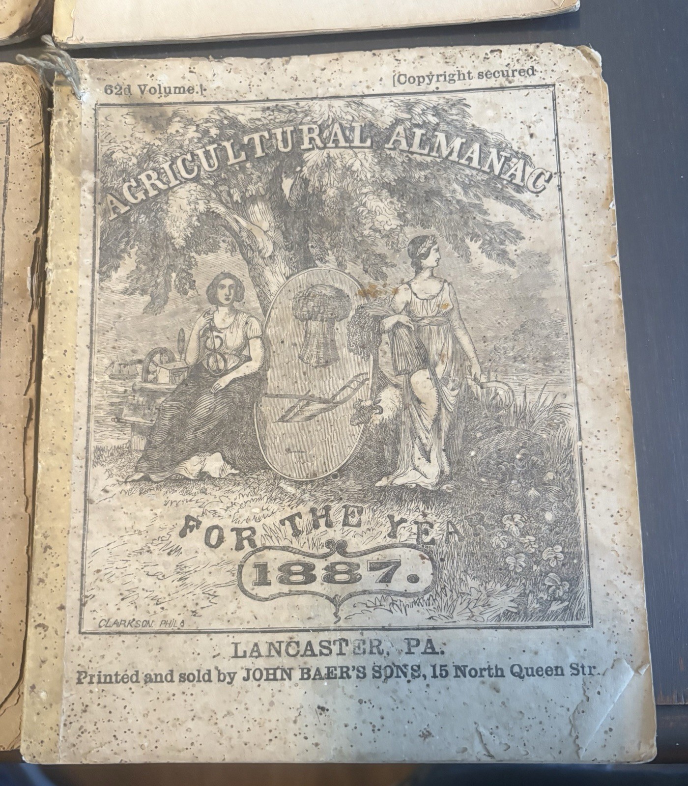 Lot Of 4 John Baer&rsquo;s Agricultural Almanac Lancaster, PA Antique 1880’s