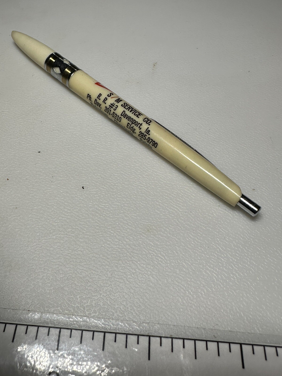 Vintage Davenport Iowa SM Service Company FS Seeds Farming Ag Advertising IA Pen
