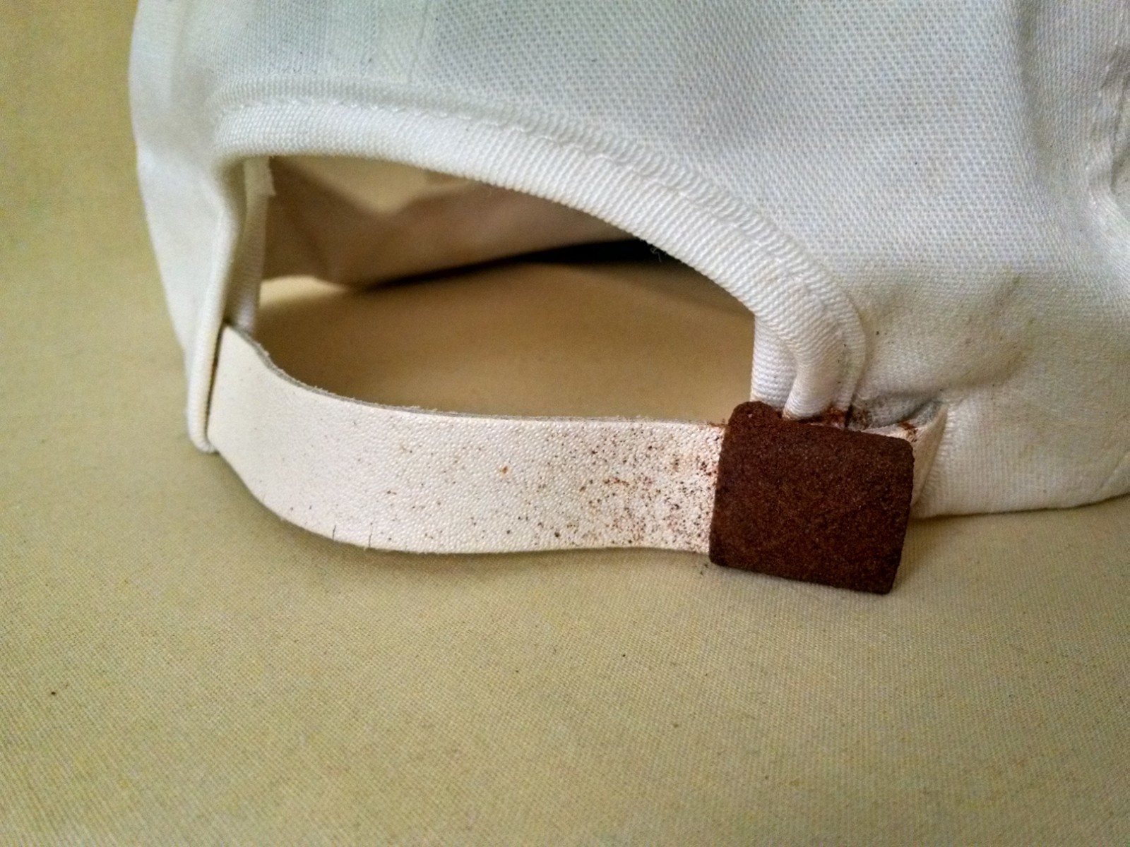 Acre Hat Baseball Ball Cap White Rope Patch Leather Strapback Buckle K Brands