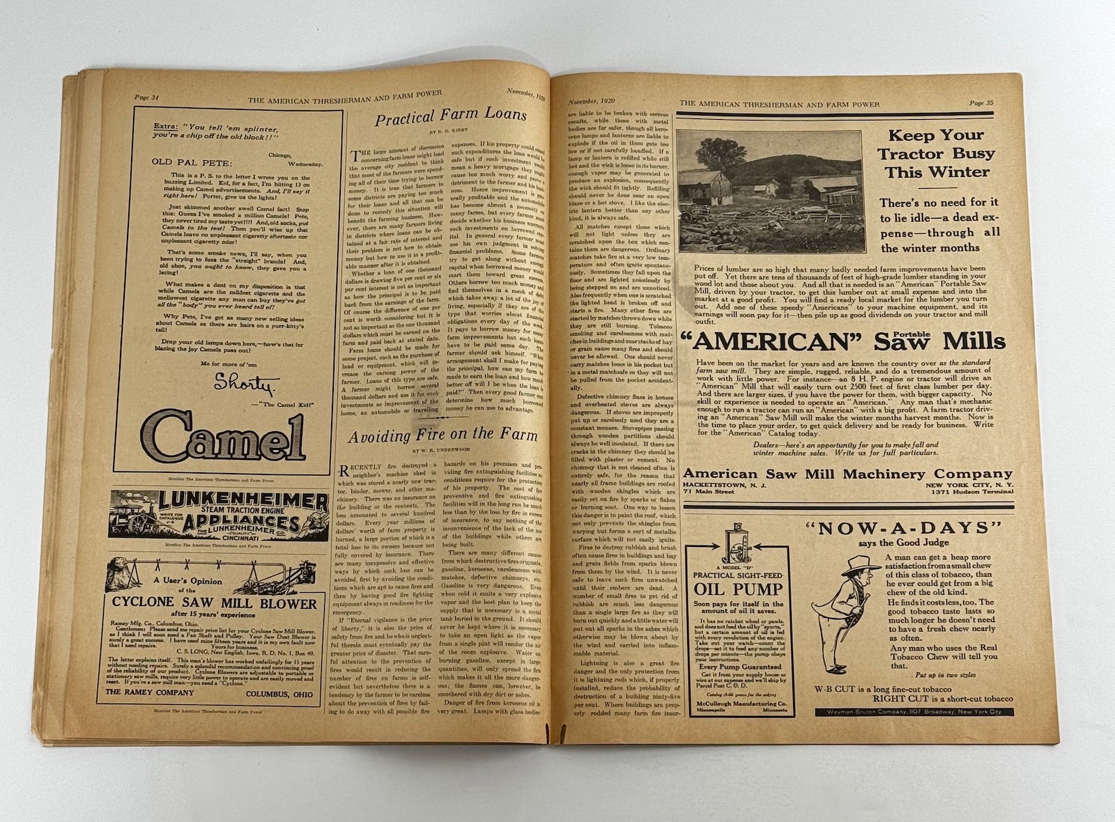 The American Thresherman & Farm Power MAGAZINE November 1920 MADISON, WIS.