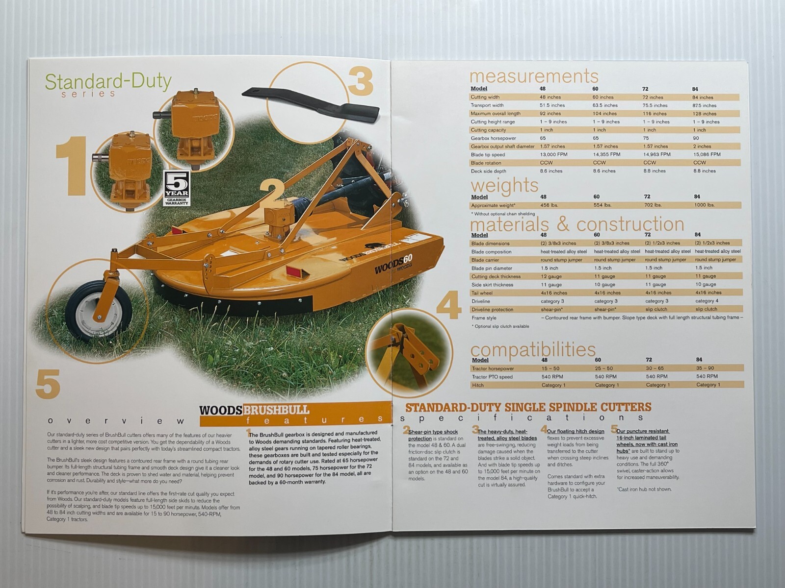 Woods Rotary Cutters / Mowers Sales Brochure *Original Dated 2006* (10 Pages)