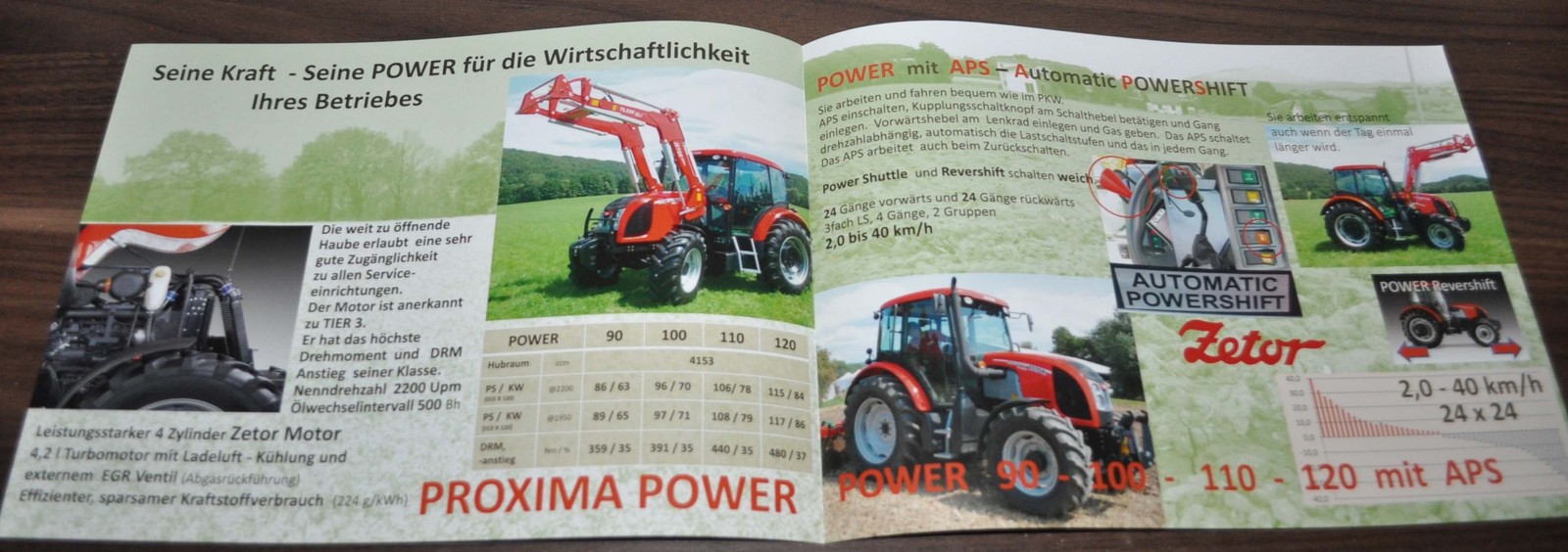 Zetor Proxima Power 90 100 110 120 Tractor Specification Brochure Prospekt