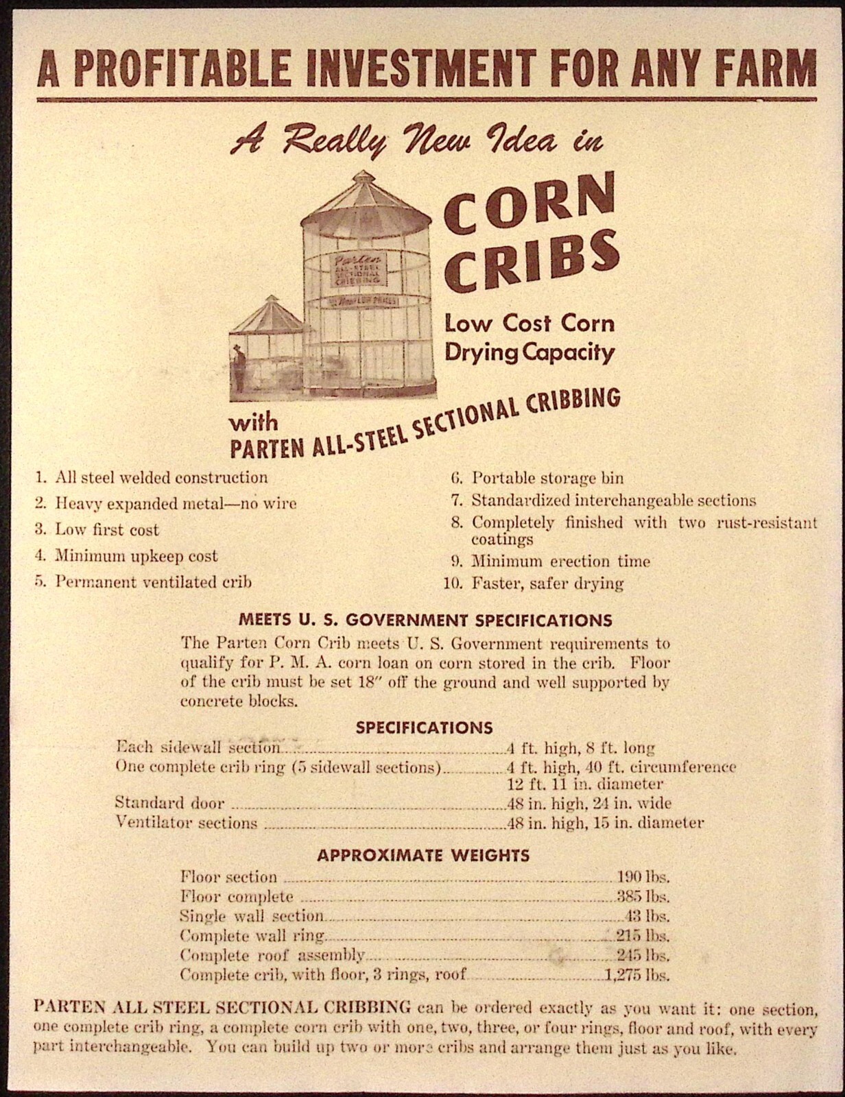1952 Parten All Steel Cribbing Parten Machinery Co Brochure
