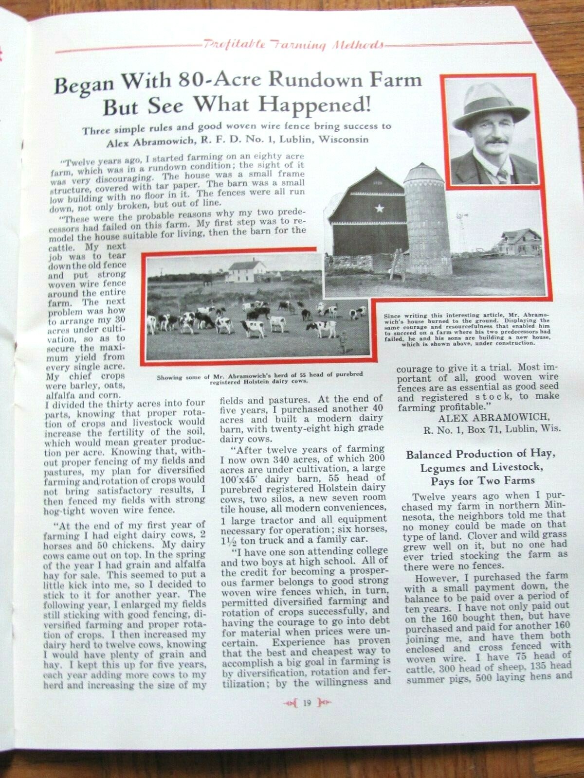 1930&rsquo;S KEYSTONE STEEL & WIRE PEORIA IL RED BRAND FENCE , FARMER ARTICLE BOOK
