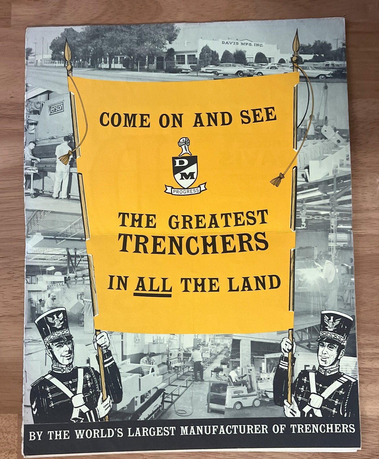 Davis Trenchers Wichita Kansas 4 model fold open sales Poster and flyer c. 1965