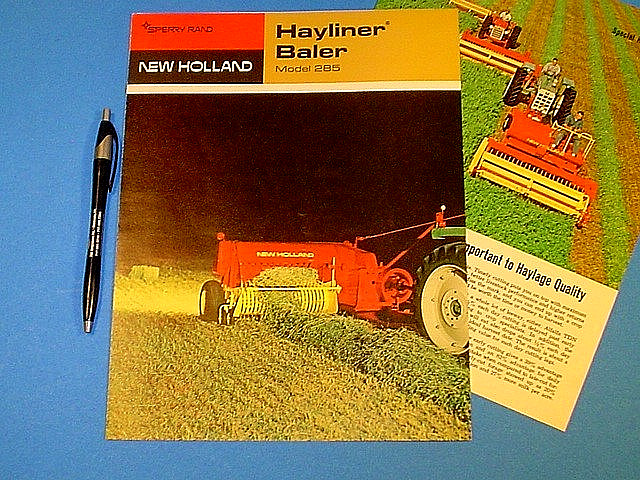 VTG 1968 SPERRY RAND NEW HOLLAND HAYLINER BALER 285 BROCHURE PLUS HAYLAGE INSERT