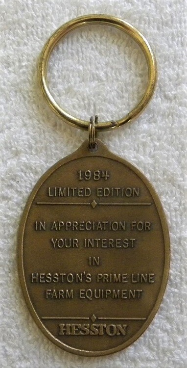 1984 Hesston&rsquo;s Prime Line Farm Equipment, 980DT Tractor KEYCHAIN, Unused