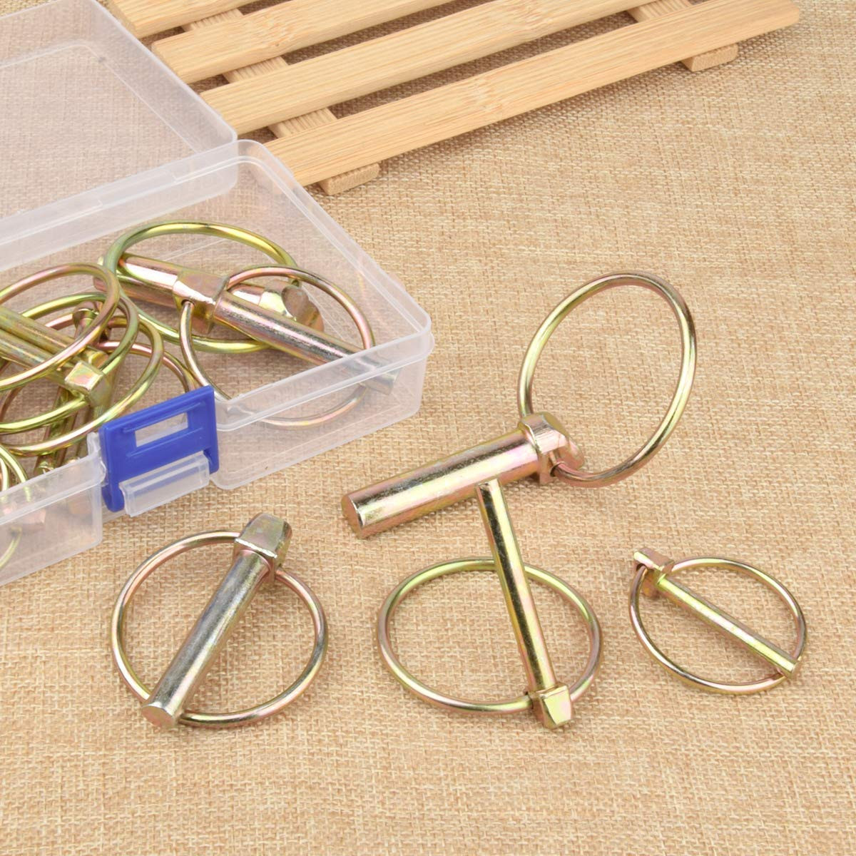8 PCS 5/16 Lynch Pin, Lynch Pin Assortment Kit,Linch Pin with Ring, Heavy Duty L