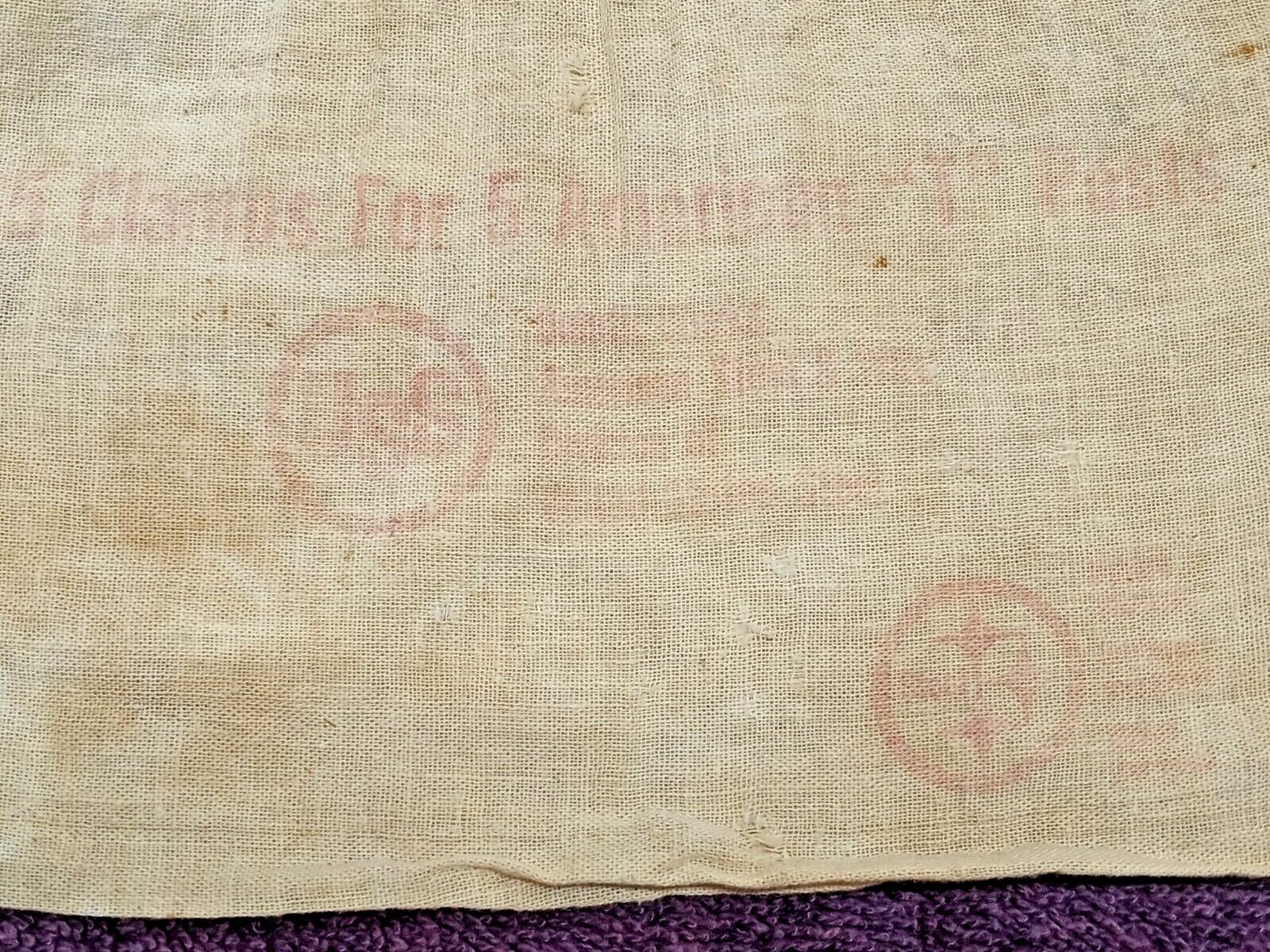 Vintage CLOTH BAG USS 25 CLAMPS FOR 5 AMERICAN T POST US STEEL
