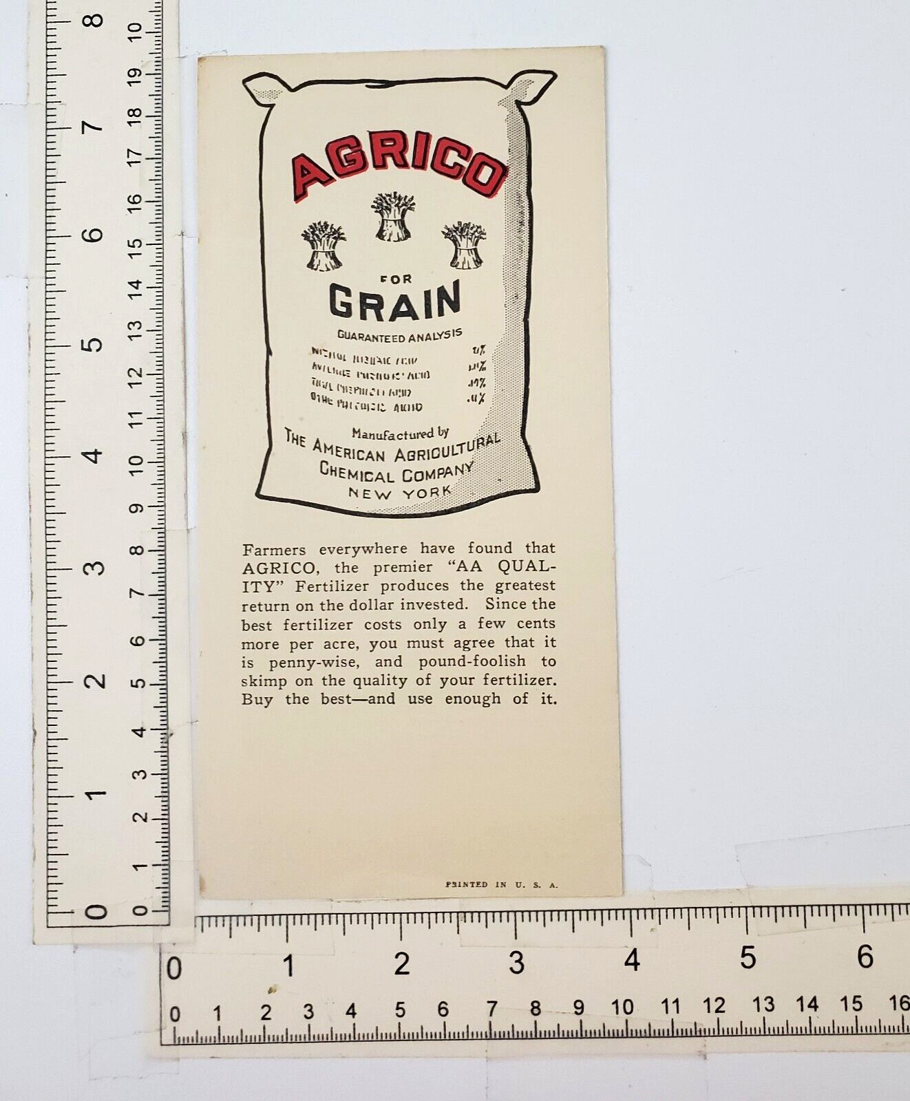 1930s Agrico American Agricultural Chemical Fertilizer Vtg Advertising Pamphlet