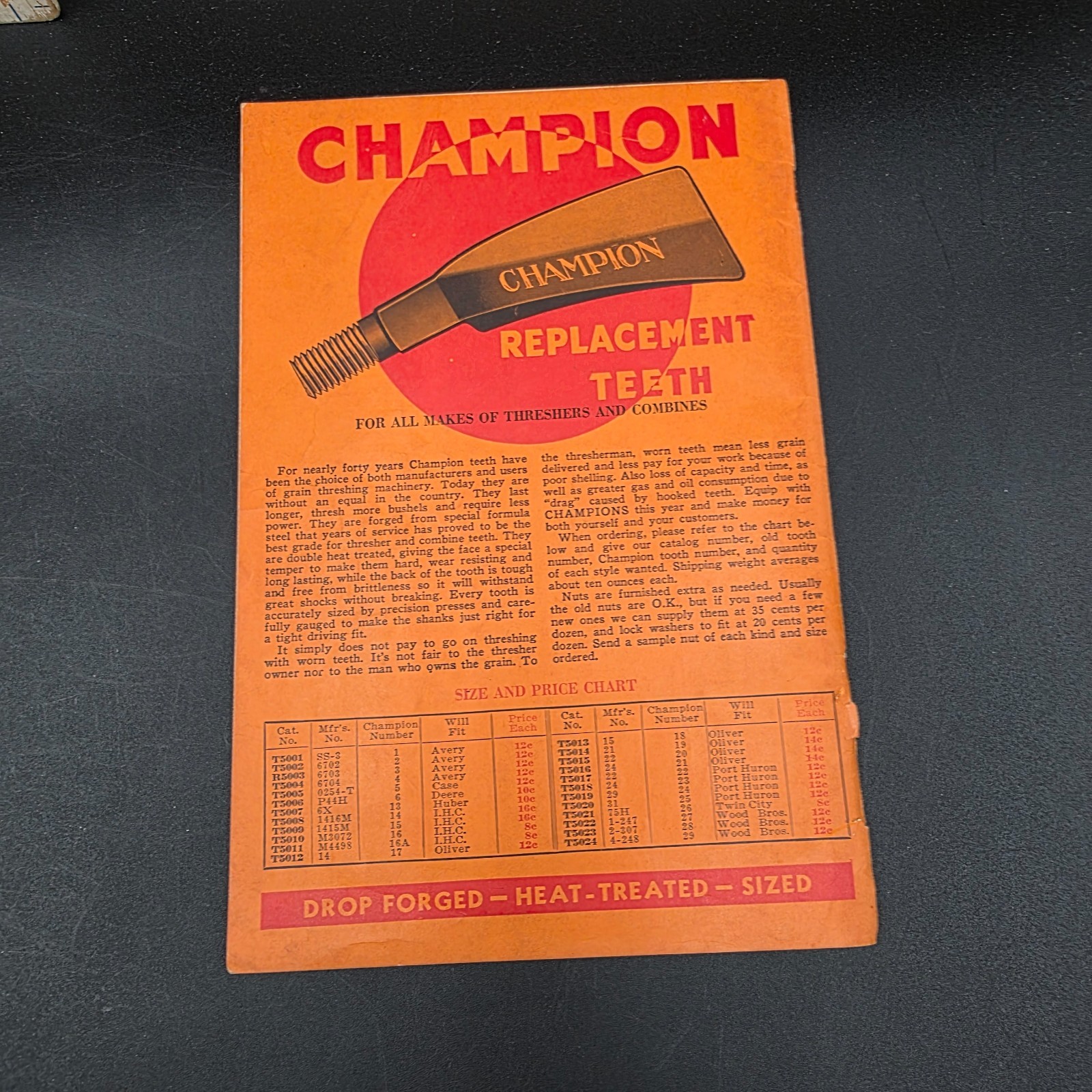 1938 R.R. Howell & Co. Thresher & Power Farming Supplies Sawmill Accessories
