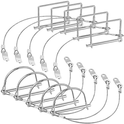 Umigy 10 Pcs Trailer Coupler Pin with Steel Quick Release Ring, 2-3/4&Prime; x 1/4&Prime;…