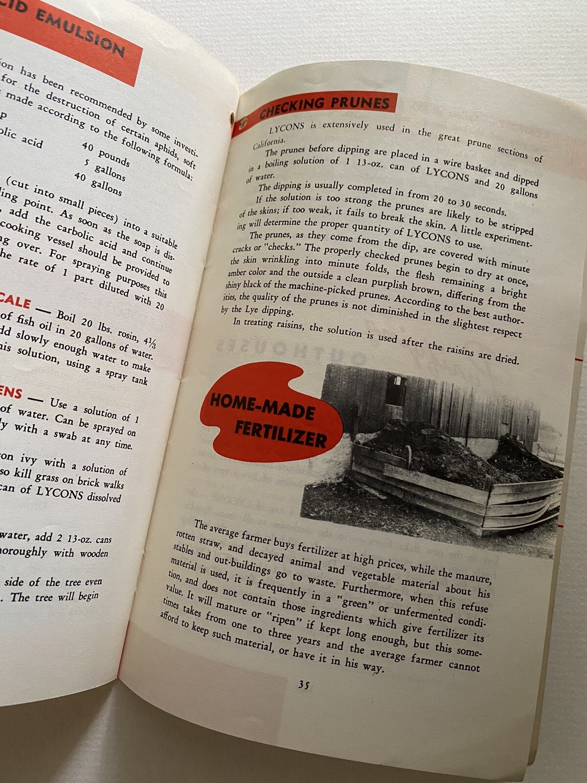 LYCONS The Farmers Friend, New Flake Lye Vintage Handbook Holly Products 1930&rsquo;s