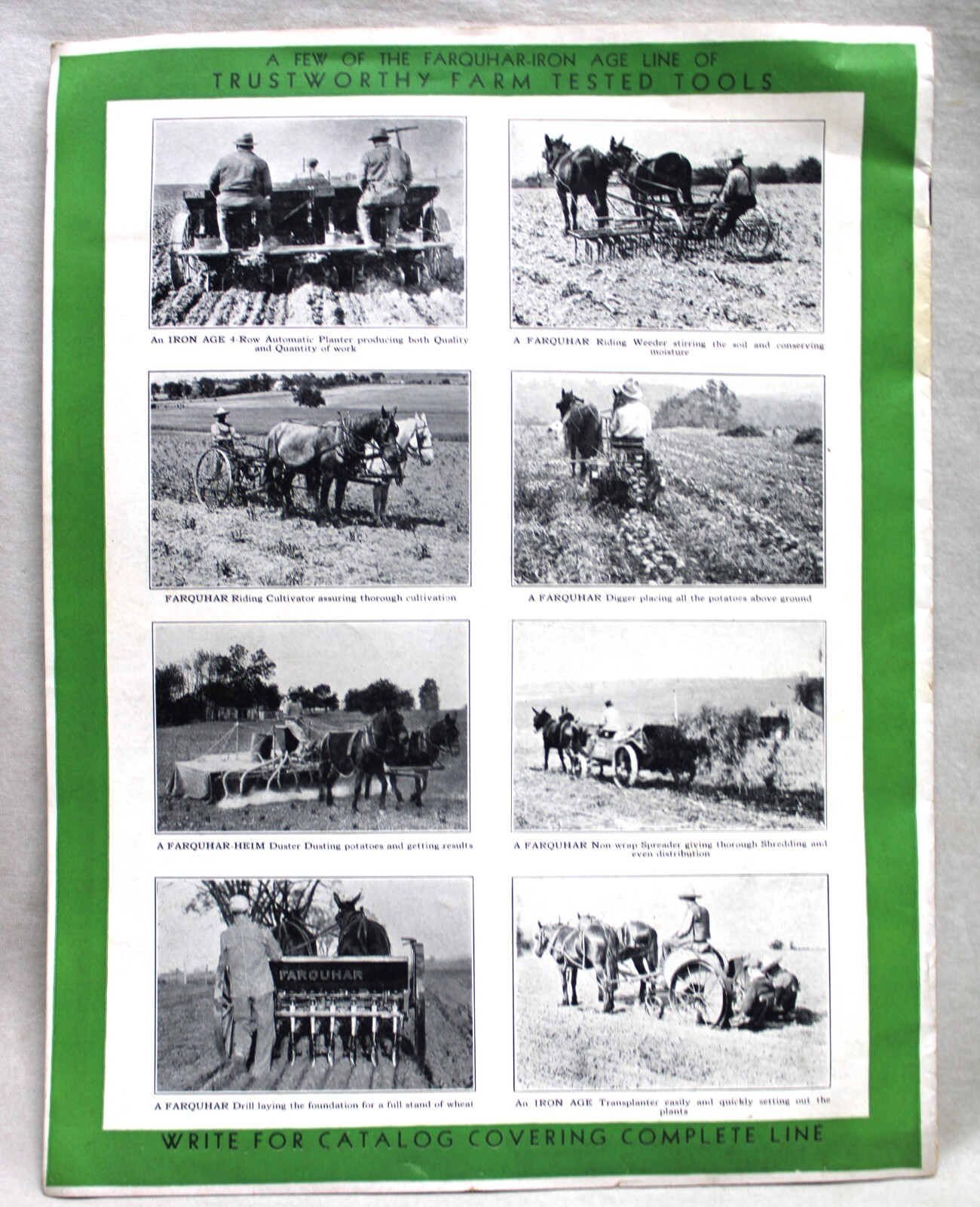 IRON AGE TRACTION AND POWER SPRAYERS FARMING EQUIPMENT SALES CATALOG EARLY 1900s