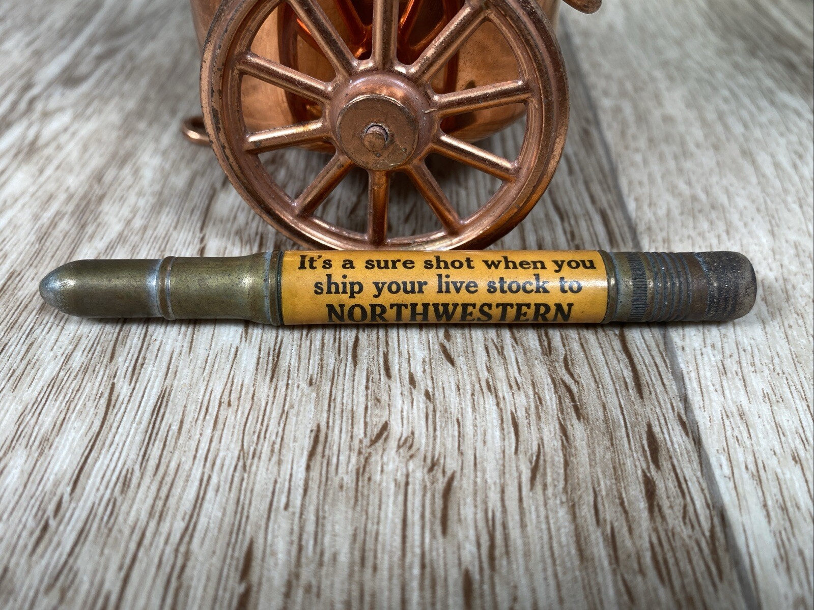 Vintage Live Stock Adversing Bullet Pencil Northwestern Commission Co.