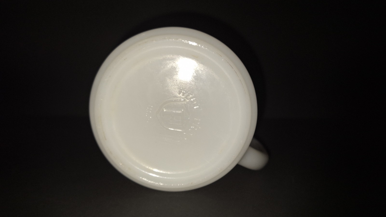 Vtg CO-OP OIL Milk Glass Mug Stromberg Osceola Polk Rising Silver Creek NEBRASKA