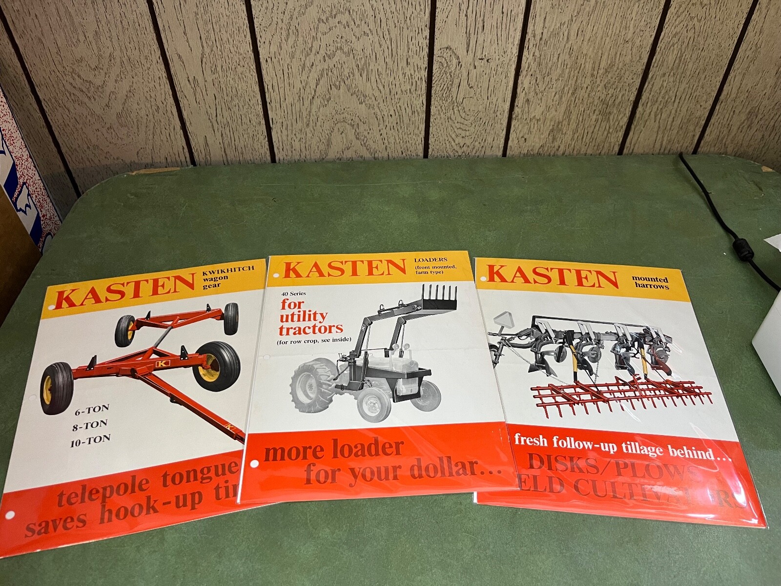 Vintage kasten Equipment Brochures Loader,Wagons and Harrows