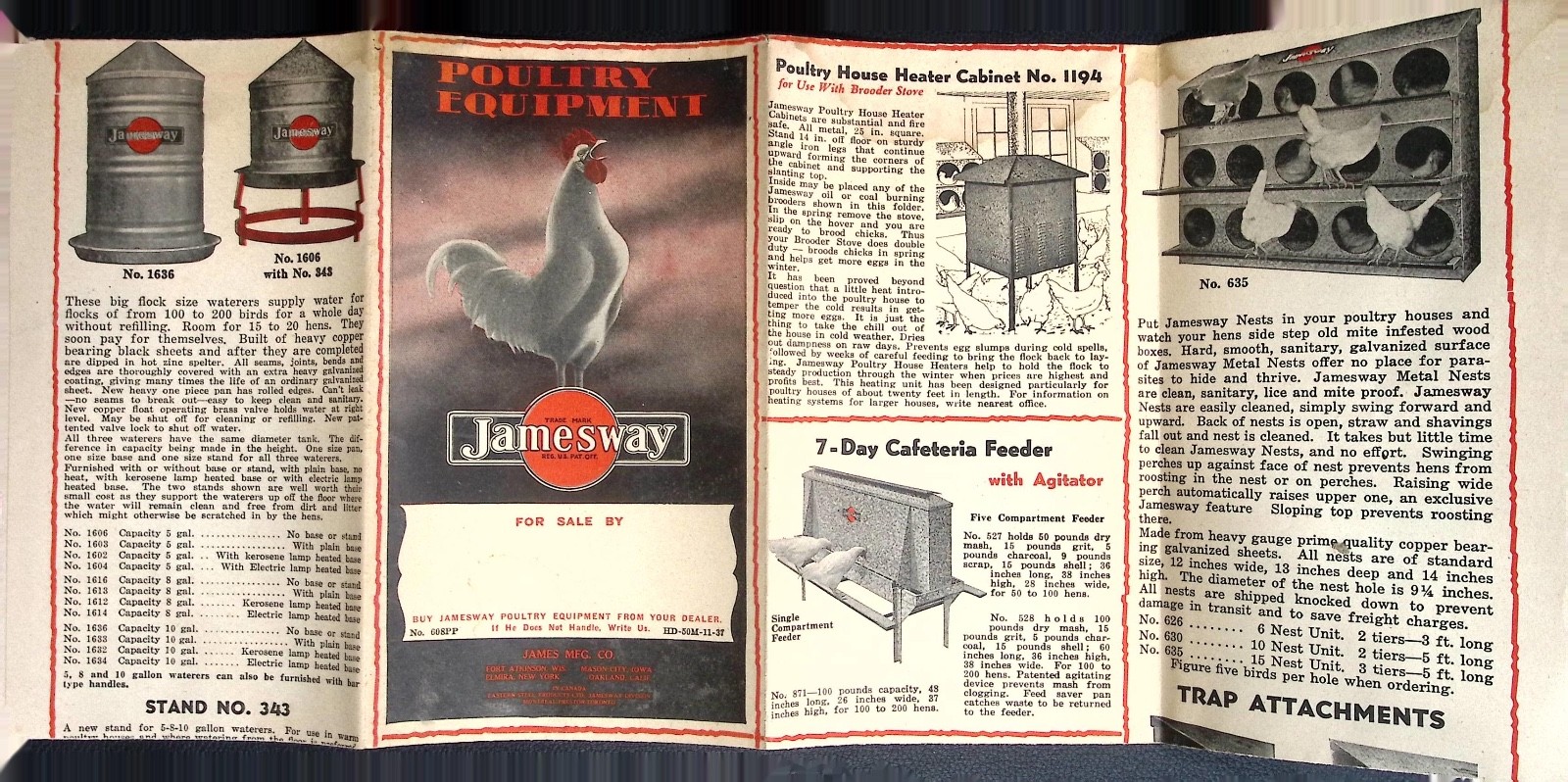 1937 Jamesway Poultry Equipment Catalog Brochure Chicken Farm Supplies Iowa