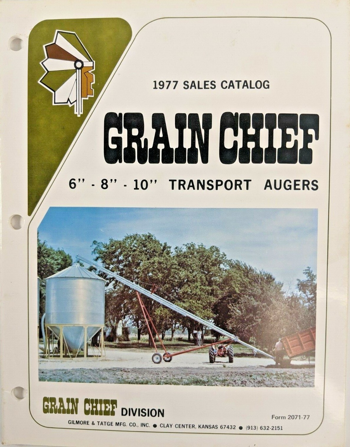 Vintage 1977 Grain Chief Catalog Advertising Farm Equipment Augers Agriculture
