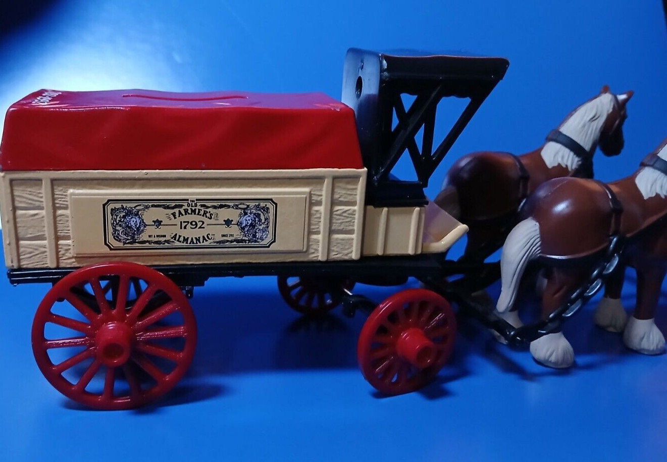 ERTL🔥Farmer&rsquo;s Almanac🪙Horse and Delivery Wagon Bank🪙