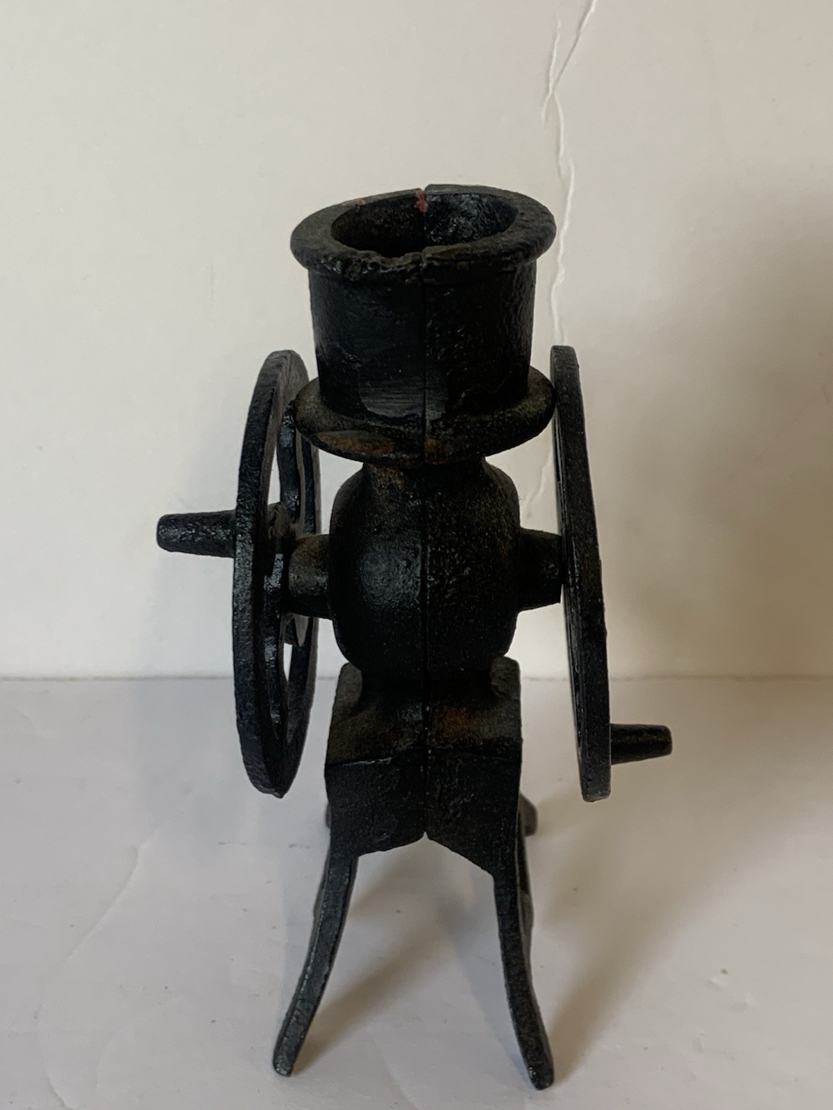 Cast Iron Metal Coffee Grinder Cream Separator Rare Vtg Candle Holder Taiwan
