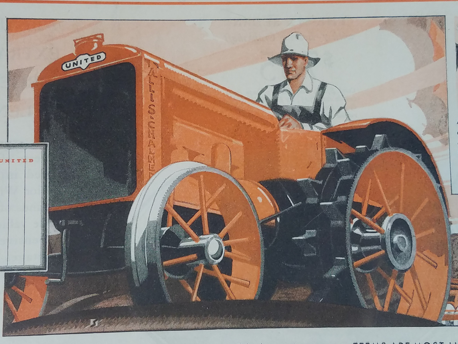 Vintage Advertisement United Tractors and Equipment 1929 Farming Agriculture