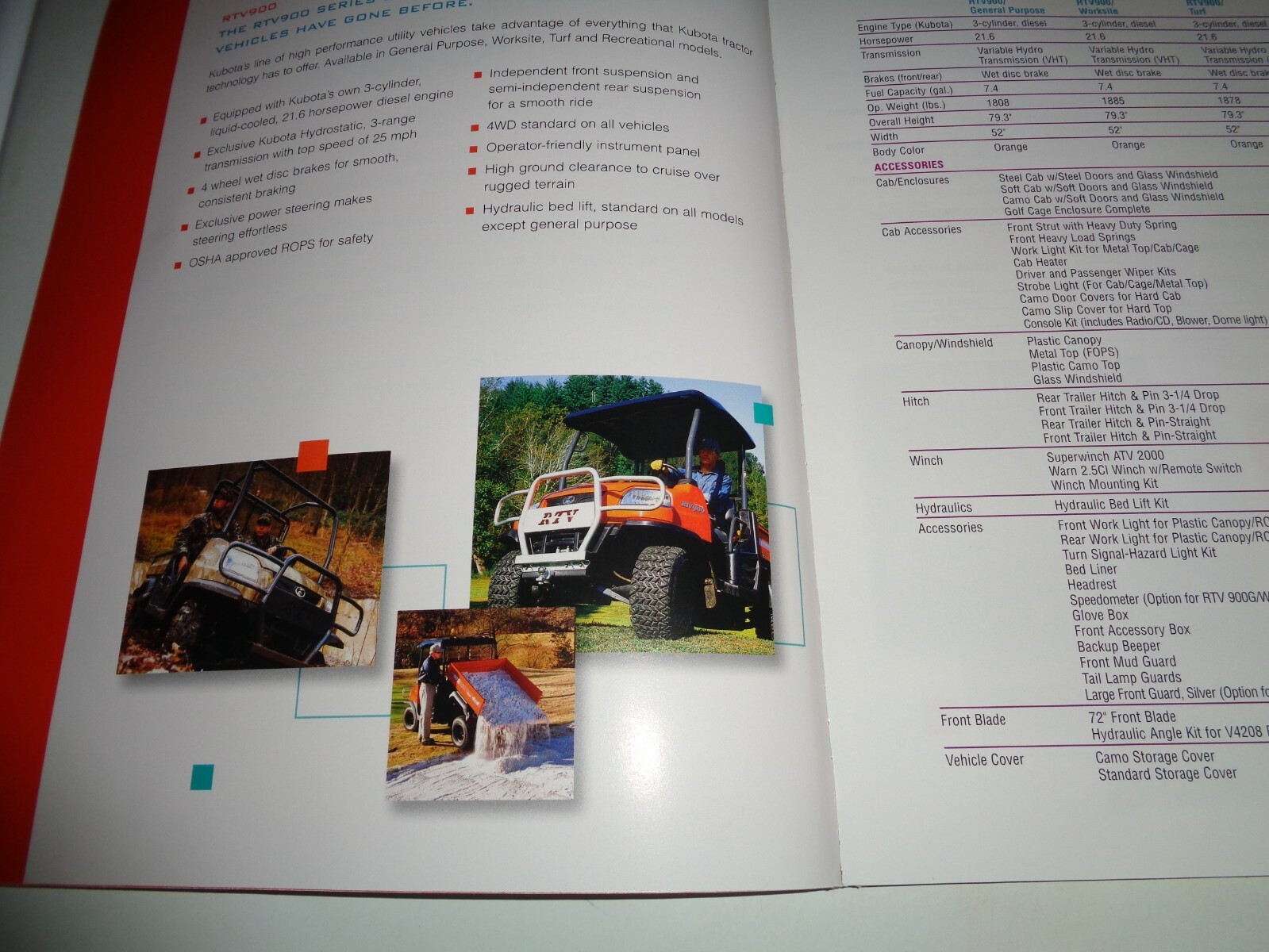 Kubota 2005 Full Line Sales Brochure Manual Tractor Excavator UTV Lawn Tractor