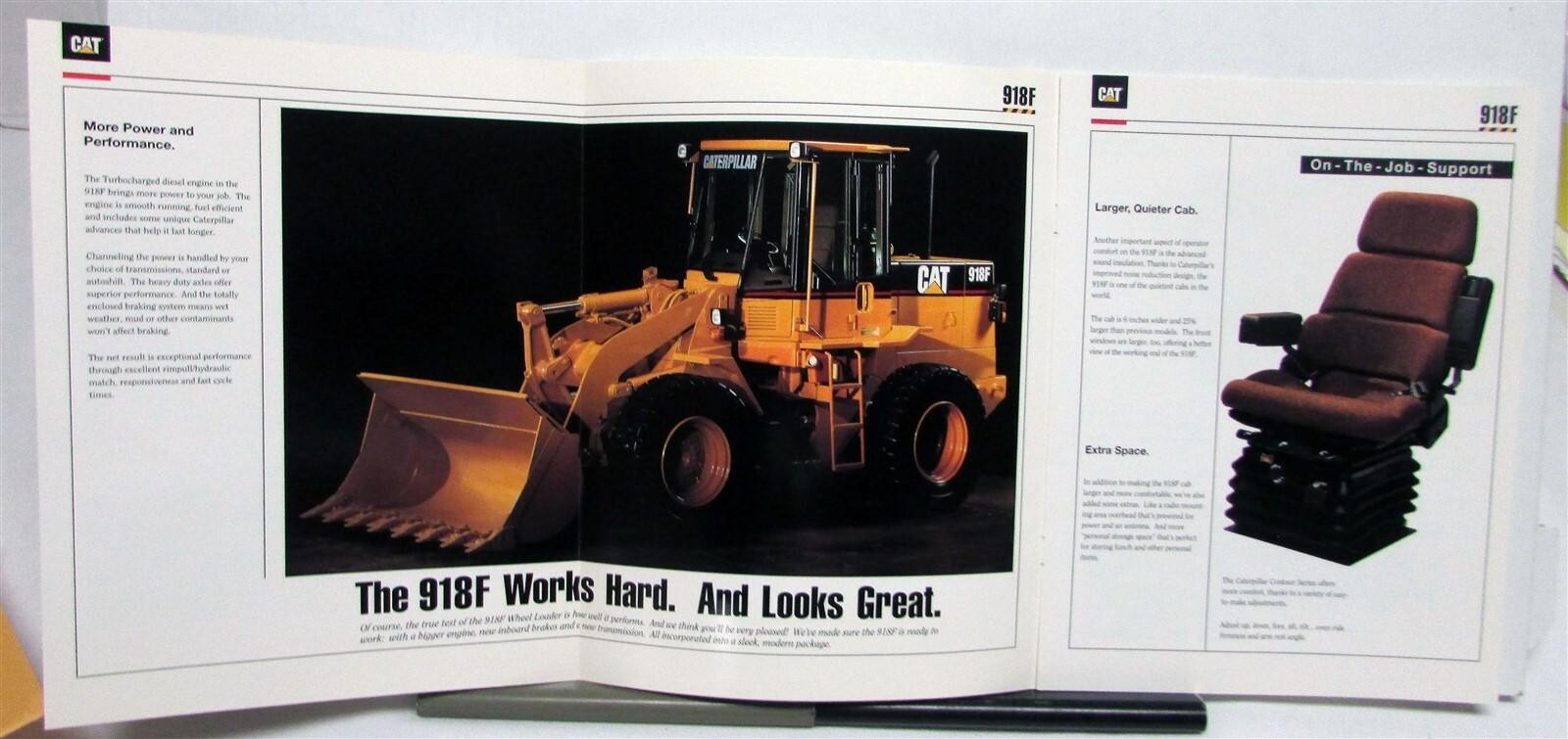 1992 Caterpillar 918F Wheel Loader Specifications Construction Sales Brochure