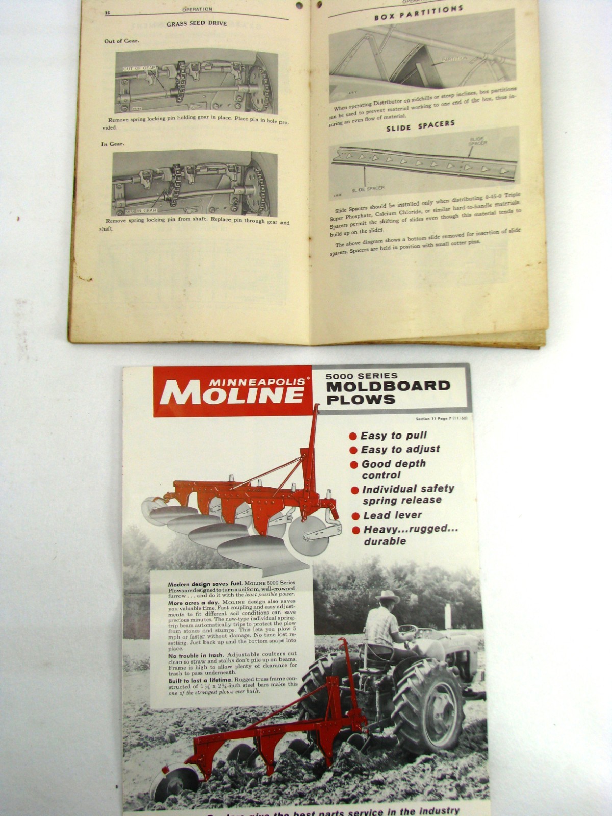 Farming Advertising Brochure Manual LOT vtg John Deere Moline Oliver New Idea ad