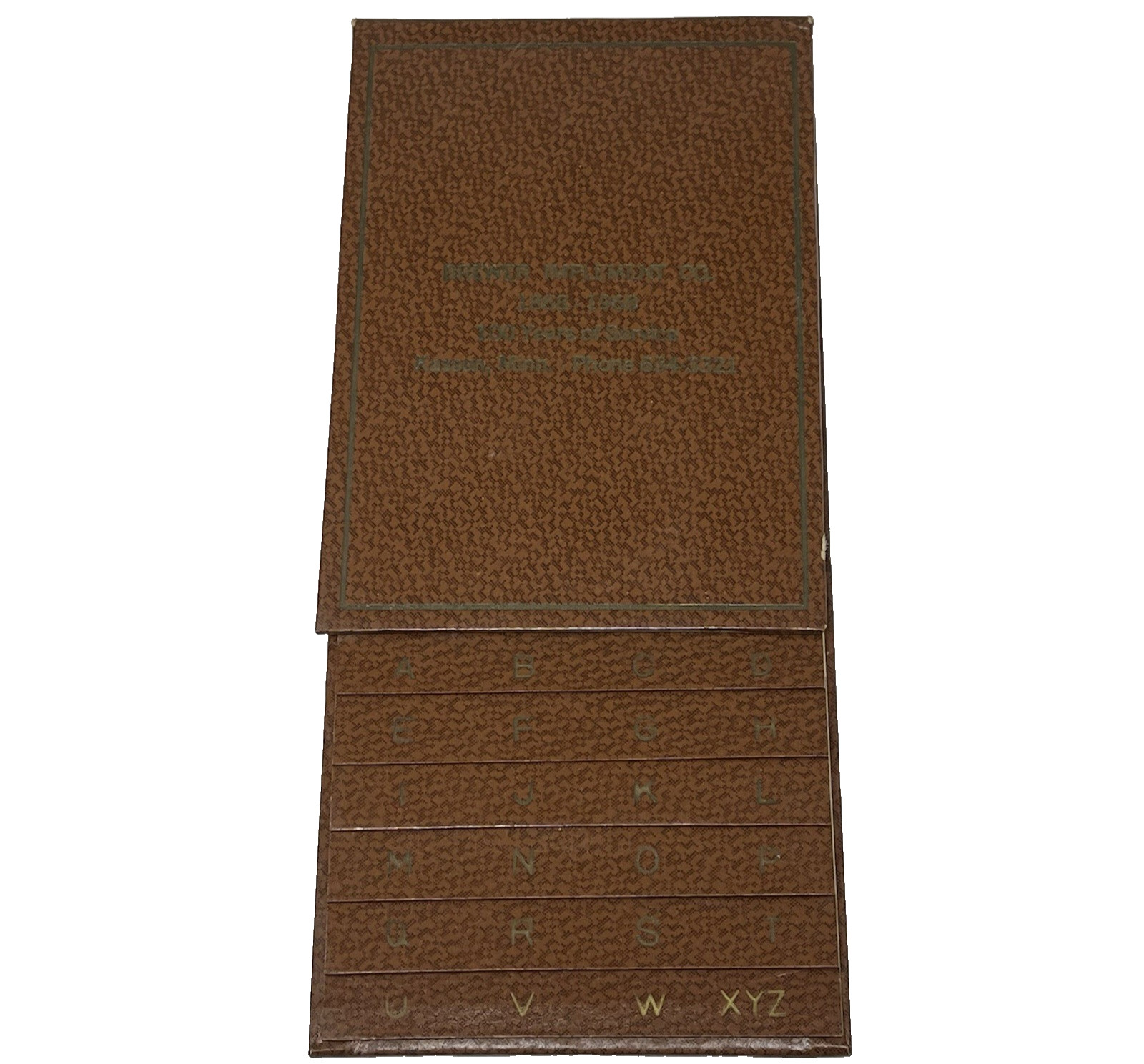 1968 Brewer Implement Company Kasson MN Promotional Address Book Vintage
