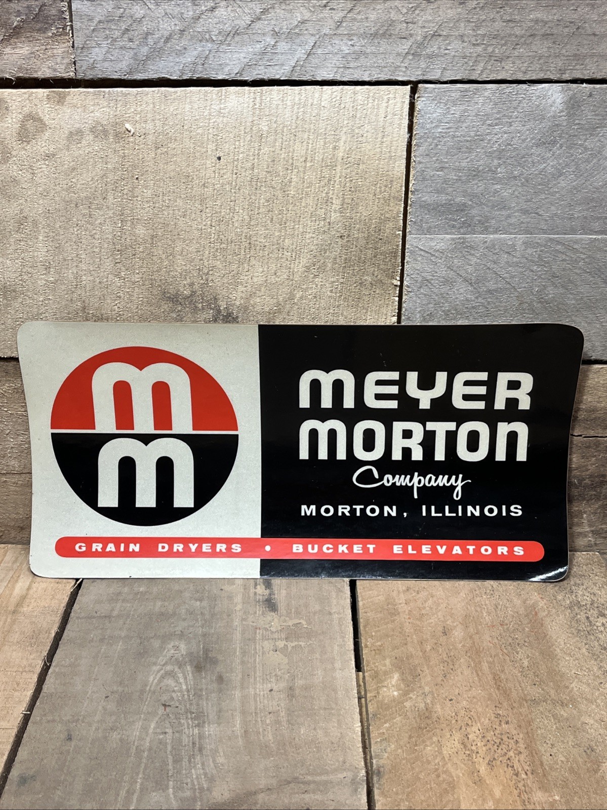 Vintage Meyer Morton Chain Bucket Elevator Dryers 12” Reflective Sticker PBB