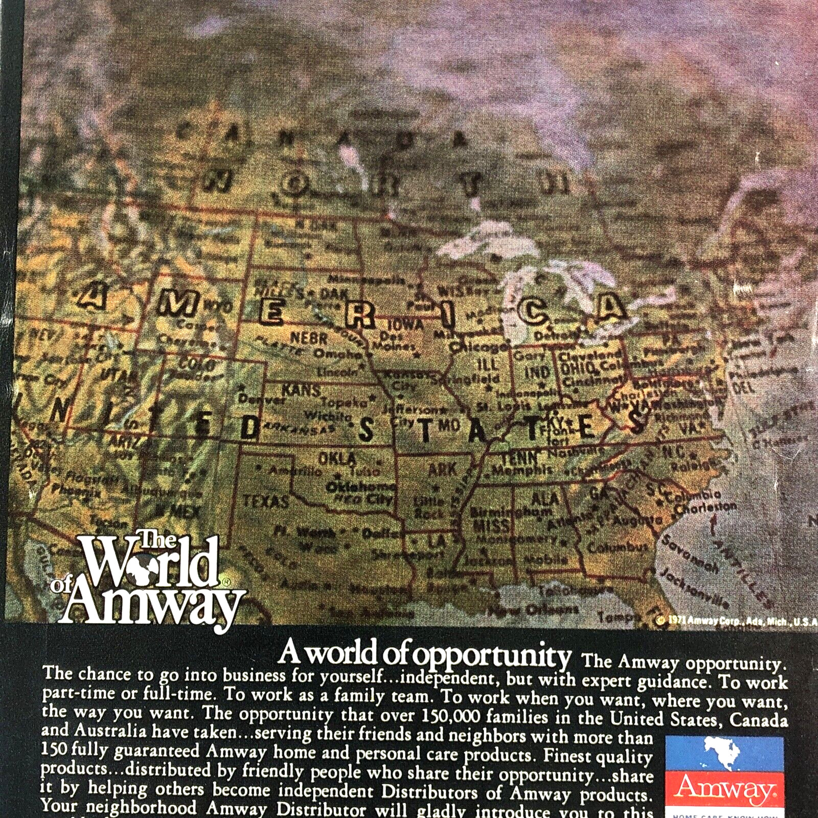 Vintage Cub Cadet Lawn Garden Tractor and the World of Amway of Canada Print Ad