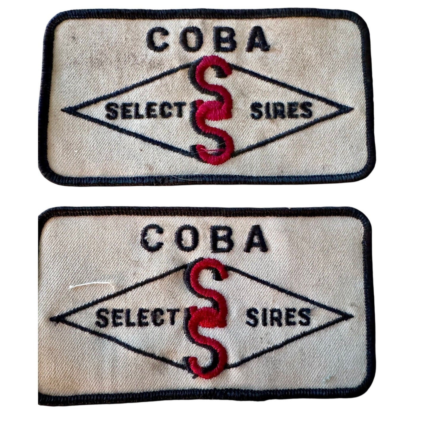 Vintage COBA Select Sires Embroidered Workwear Uniform Patch 5 x 2.75
