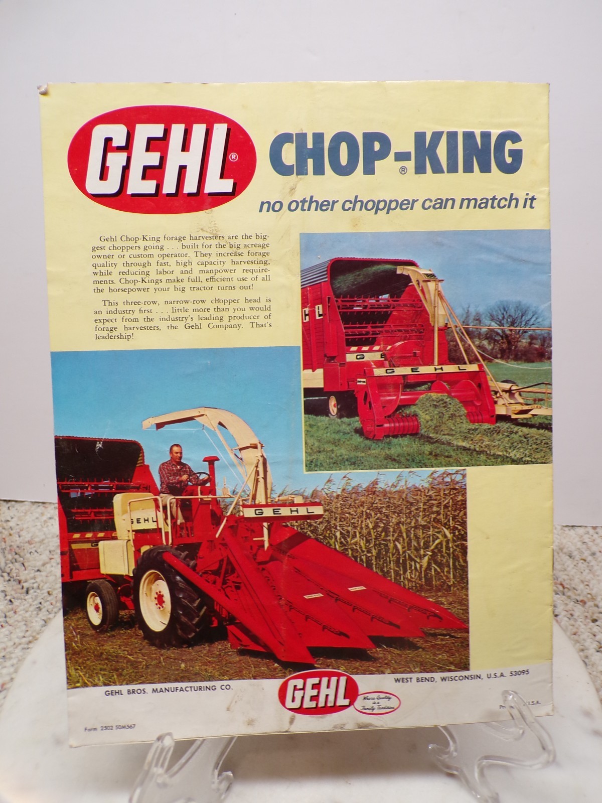 Gehl Chop-All Harvester Chop-King Farm Implement Dealer Sales Brochure