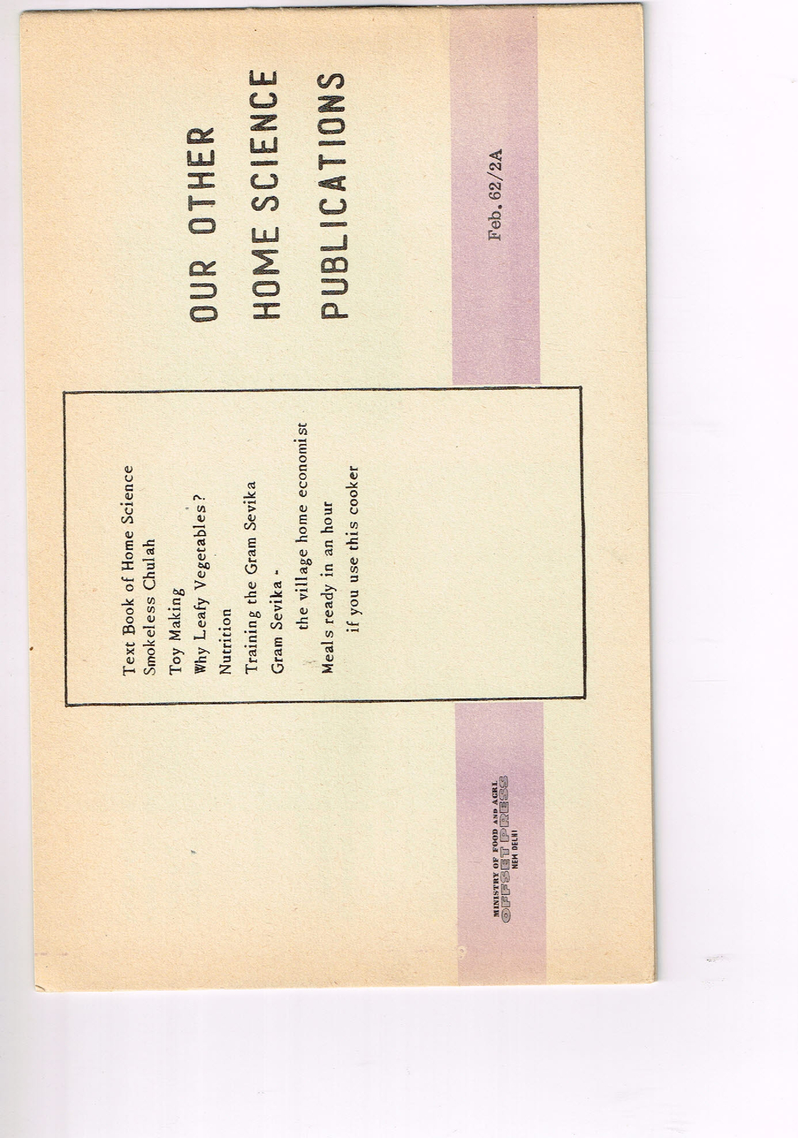 Vintage 1960s Farm Brochure India New Delhi Use a Hay Box Save on Fuel – 2