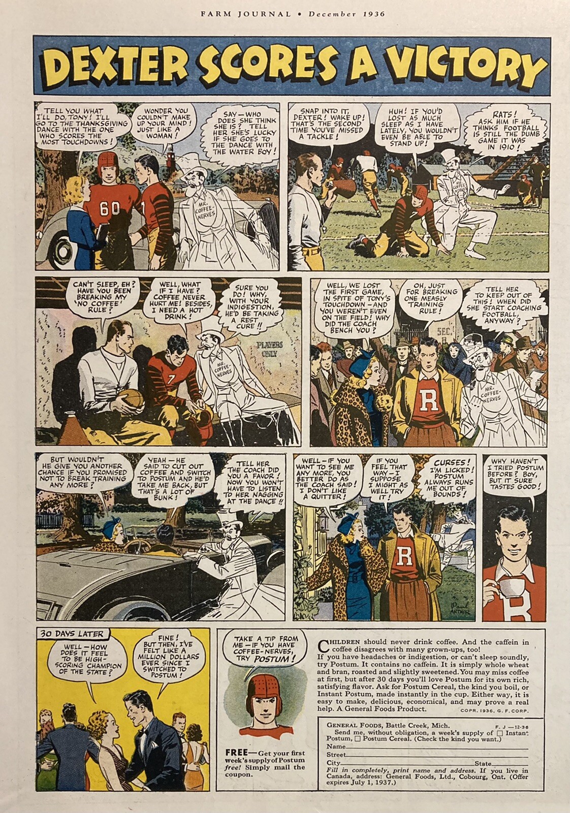 1936 AD.(XH60)~MAY 1937 FARM JOURNAL COMICS~DINGLEBERRY’S, DEEDIE-DICKIE ETC.~~