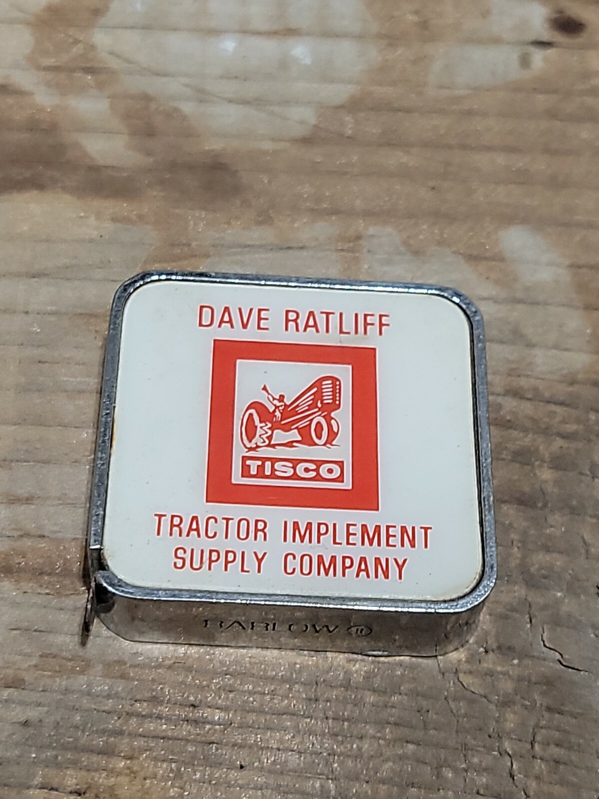 Vintage TISCO Tractor Implement Supply Company Dave Ratliff Barlow Tape Measure
