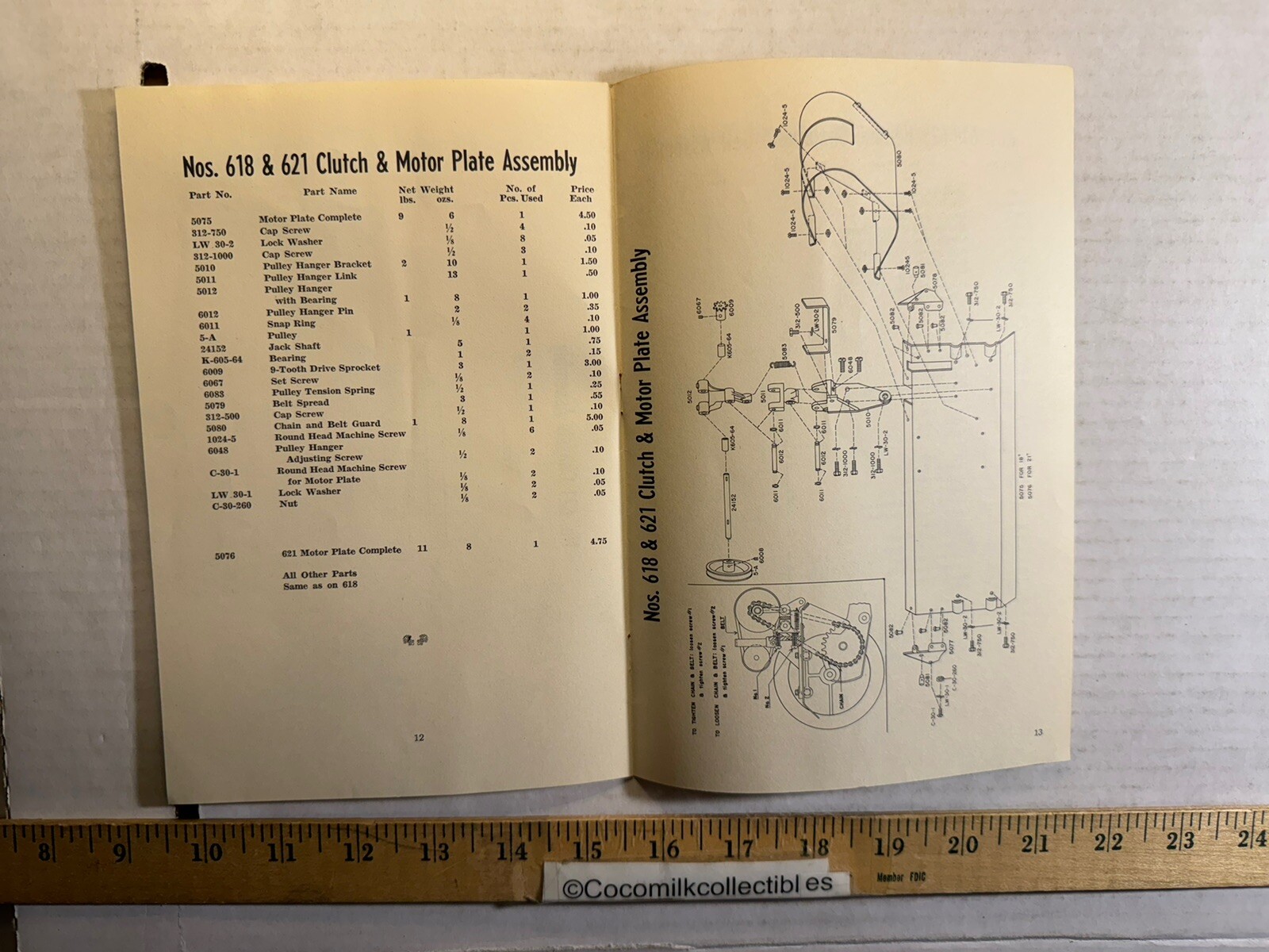 Vintage Stearns Power Mowers Models 618 & 621 Instructions & Parts Catalog