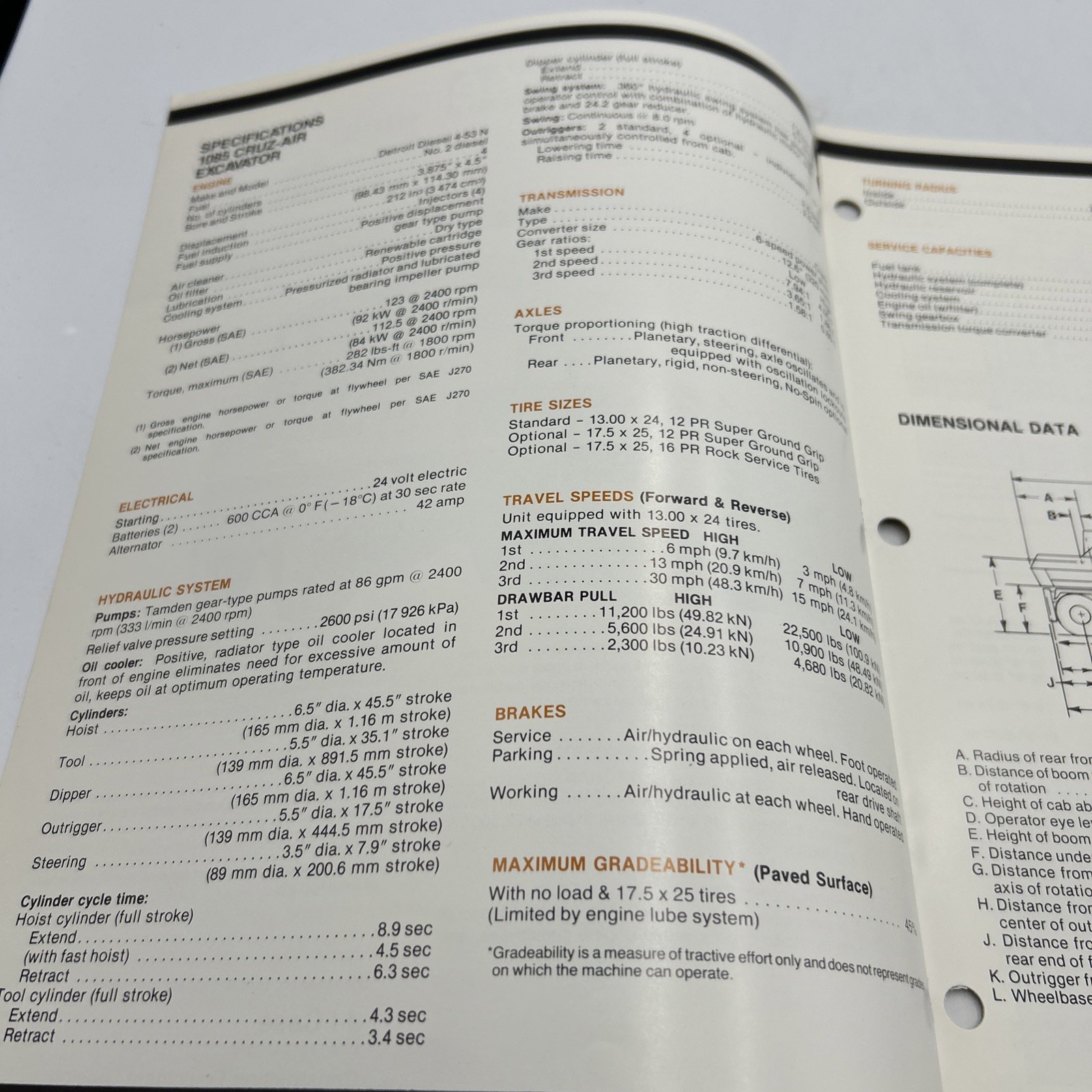 Case 1085 Cruz-Air Excavator Brochure
