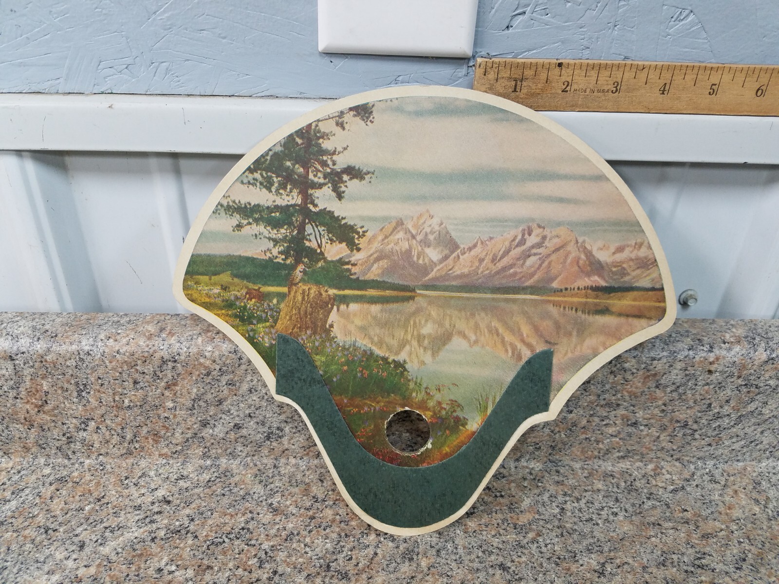 VINTAGE WALLACES&rsquo; FARMER 100TH ANNIVERSARY HAND HELD FAN, DES MOINES, IOWA, 1955