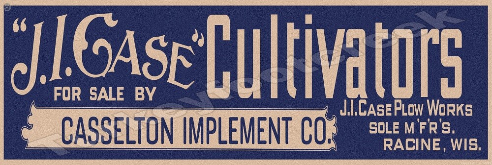 J.I. Case Cultivators 6&Prime; x 18&Prime; Metal Sign