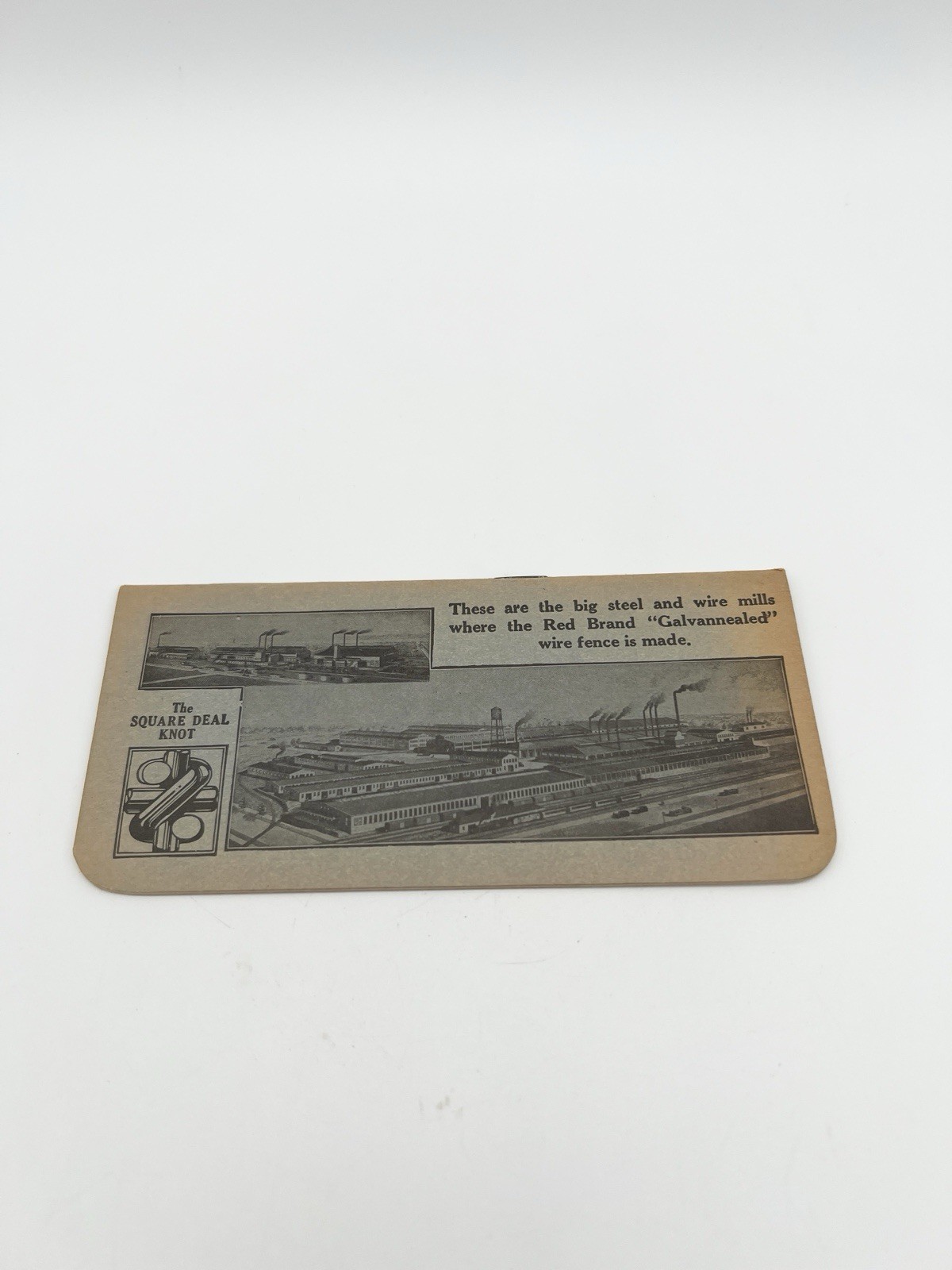 Antique 1924 Keystone Steel & Wire Co. Red Brand Fence Advertising Notebook