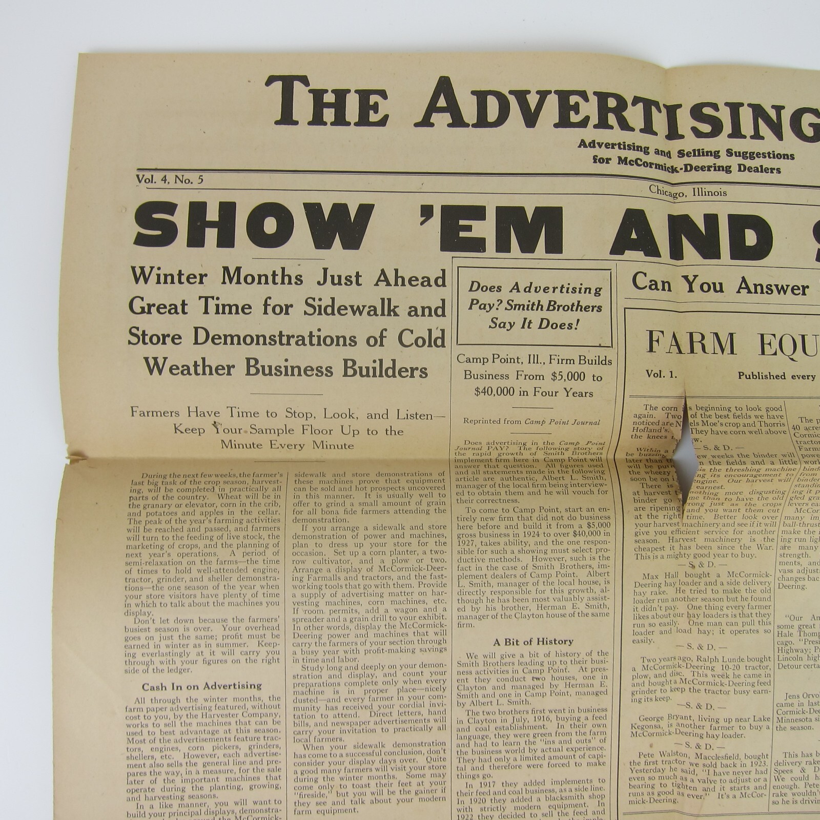 The Advertising Dealer McCormick-Deering Trade News 1927 Chicago IL Antique RARE