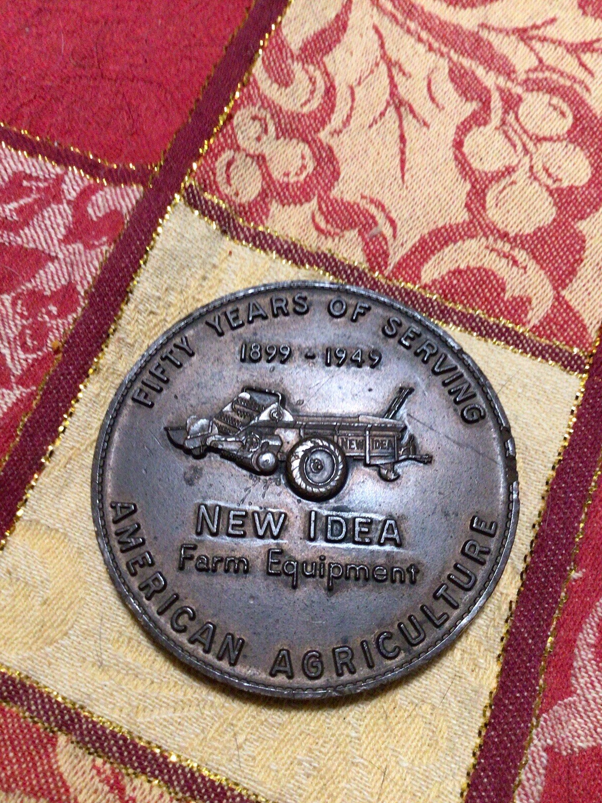 1899 – 1949 New Idea Farm Equipment Fifty Years Of Serving. . 3 Inch Metal Med